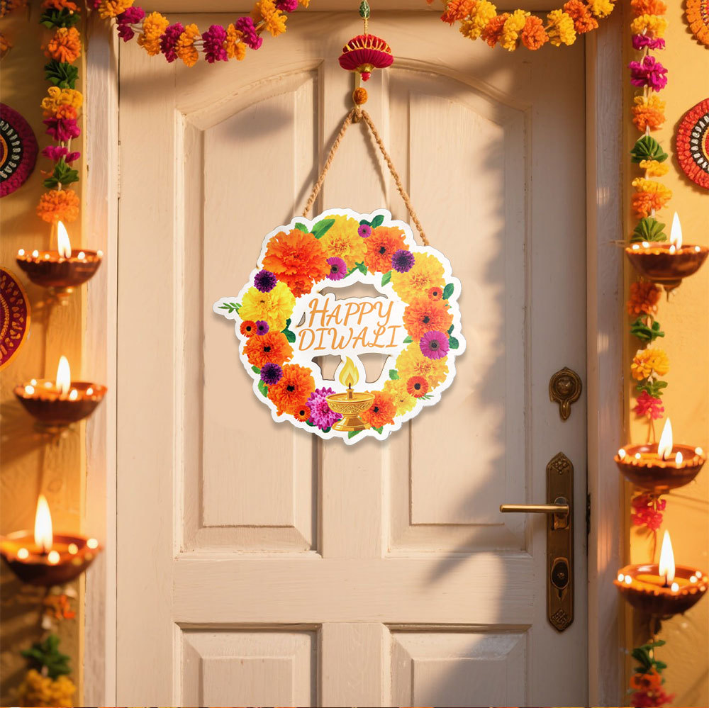 Lighting Decoration For Diwali - Decorazione Diwali Lotus & Peacock -