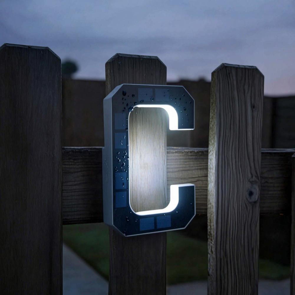 Decor Lighting Address - Targa Solare con Numero Civico, Lettere