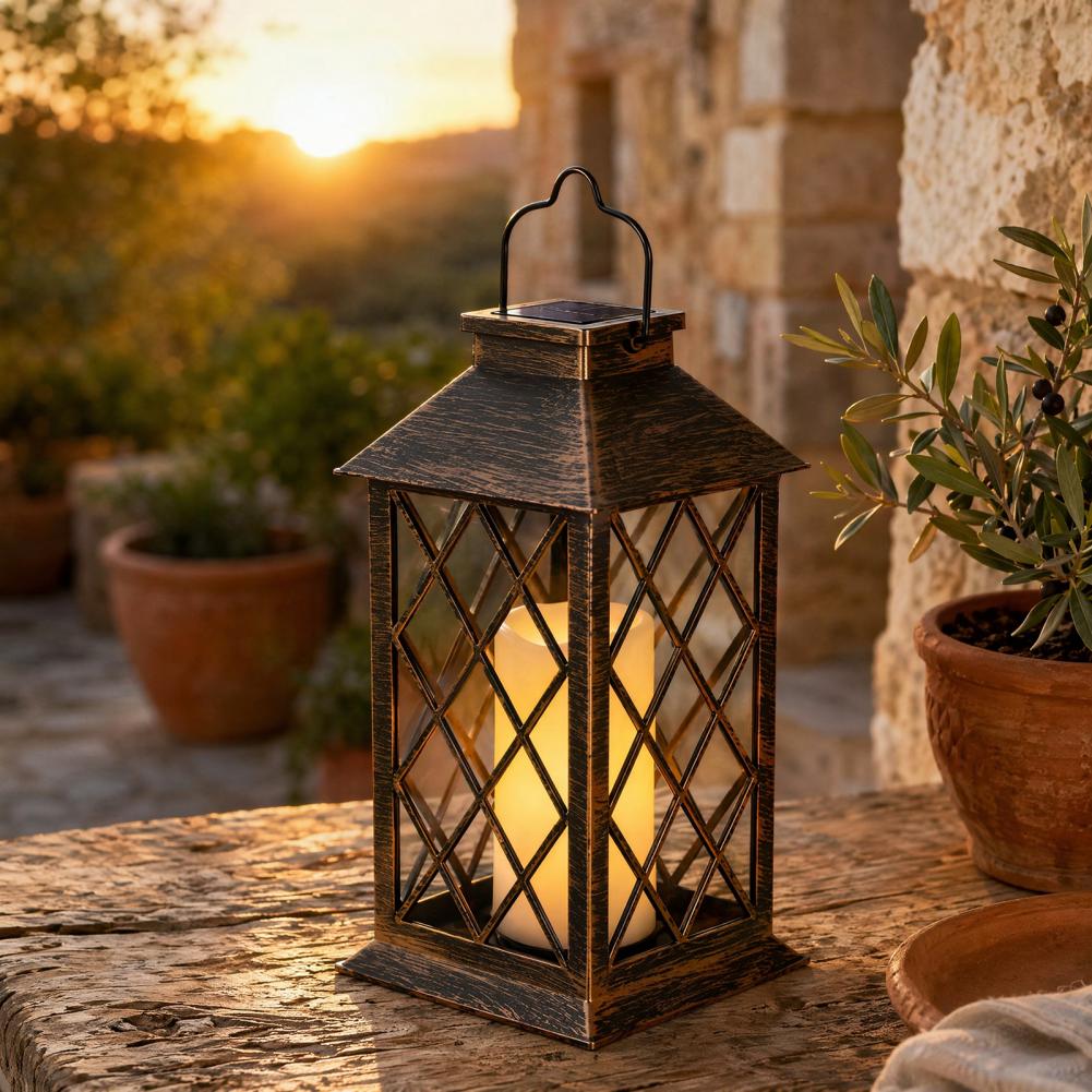 Yard Lighting Decor - Lanterna Solare Retrò, Lanterna Solare a