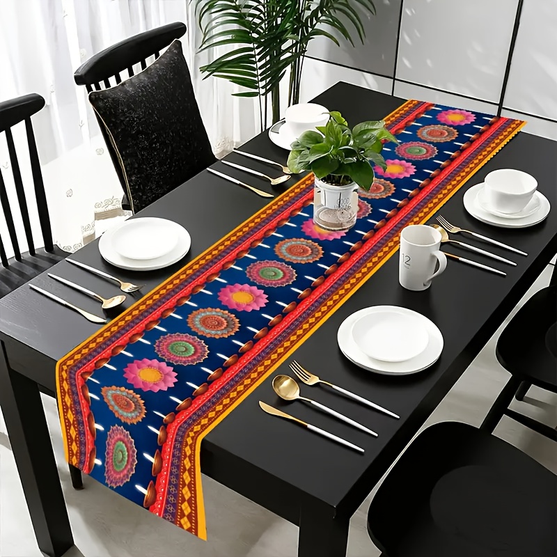 Lighting Decoration For Diwali - Runner da Tavola in Lino per