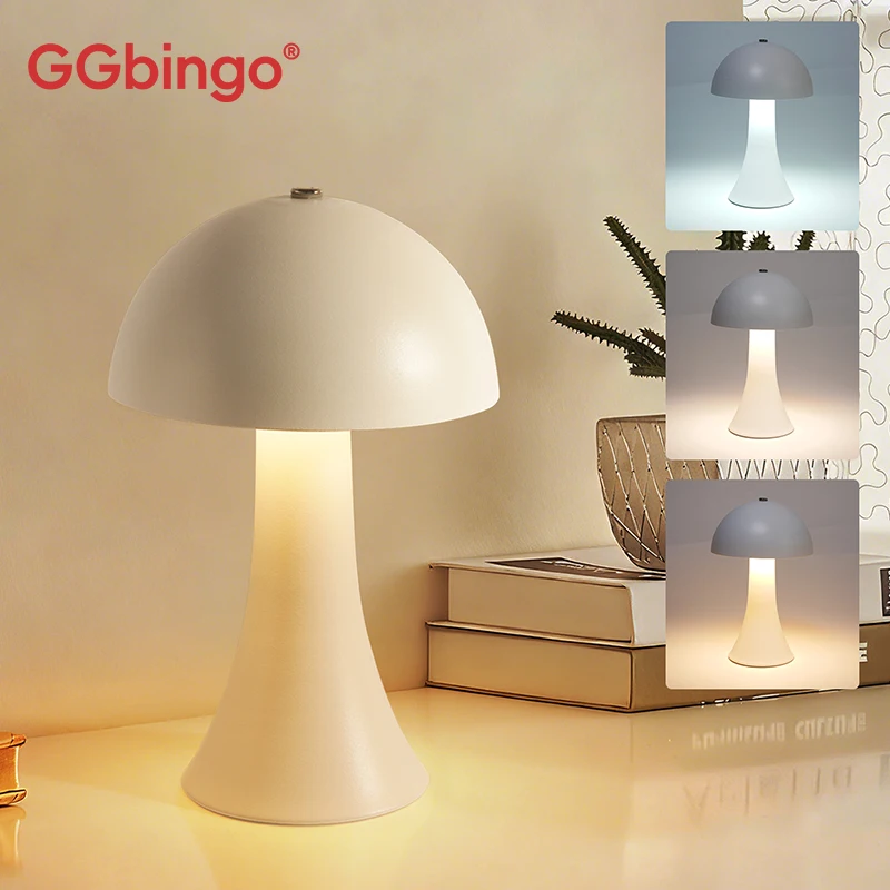 Mushroom Table Lamp - Lampada da Tavolo LED Ricaricabile GGbingo,