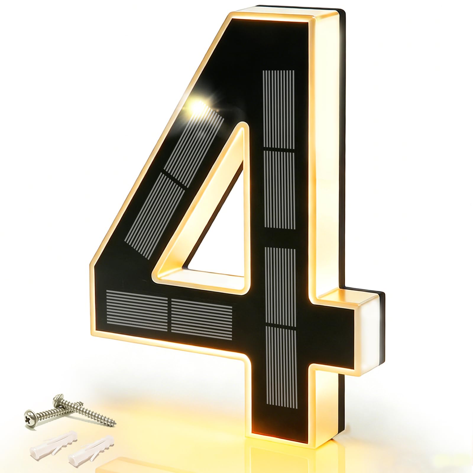 Decor Lighting Address - Insegna Luminosa LED Solare Moderna per