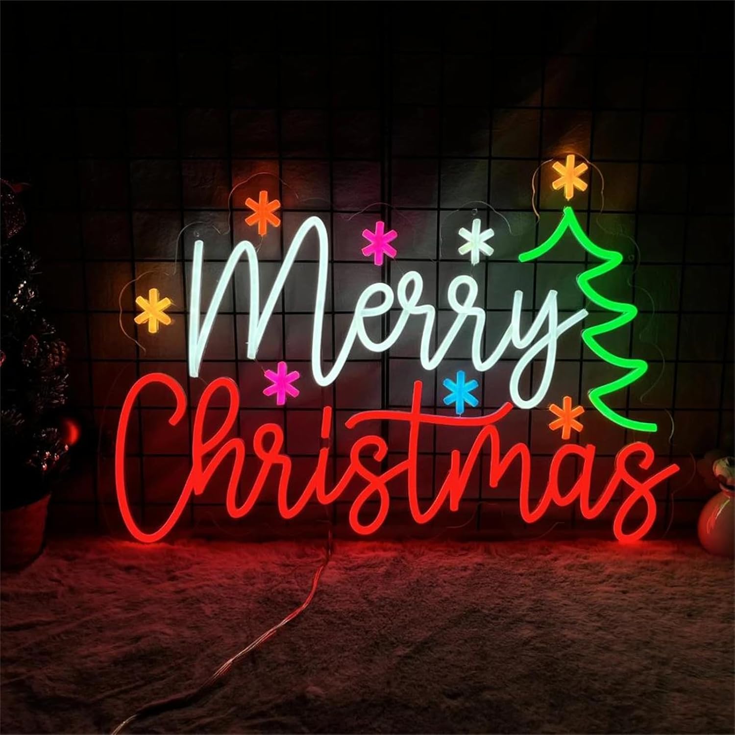 Insegna al neon di buon Natale - Wall Decor Lighting Tree recensione e prezzo