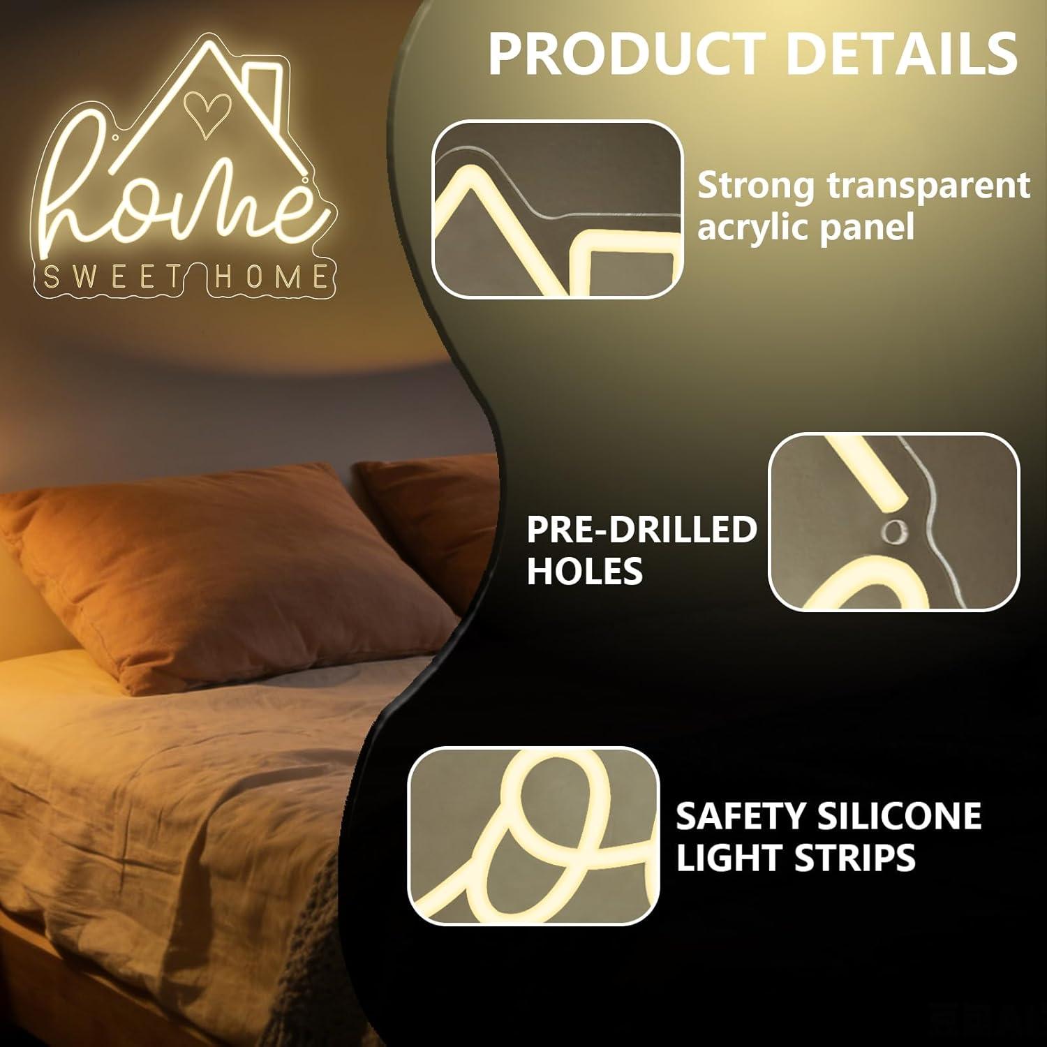 Insegna al Neon 'Sweet Home' c - Lighting Decoration For Home recensione e prezzo