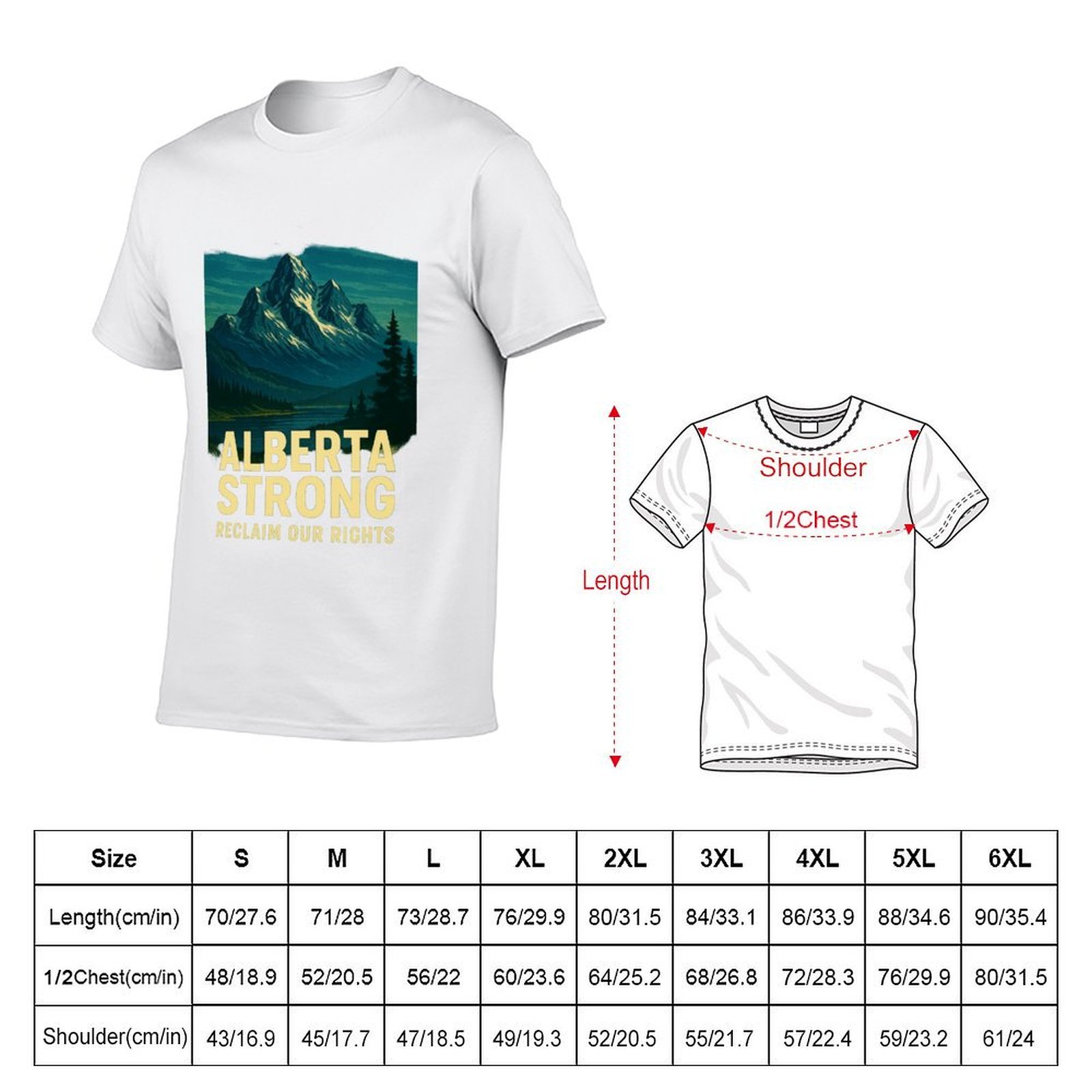 Alberta Strong T-shirt casual  - Alberta Lighting & Decor Edmonton Ab recensione e prezzo