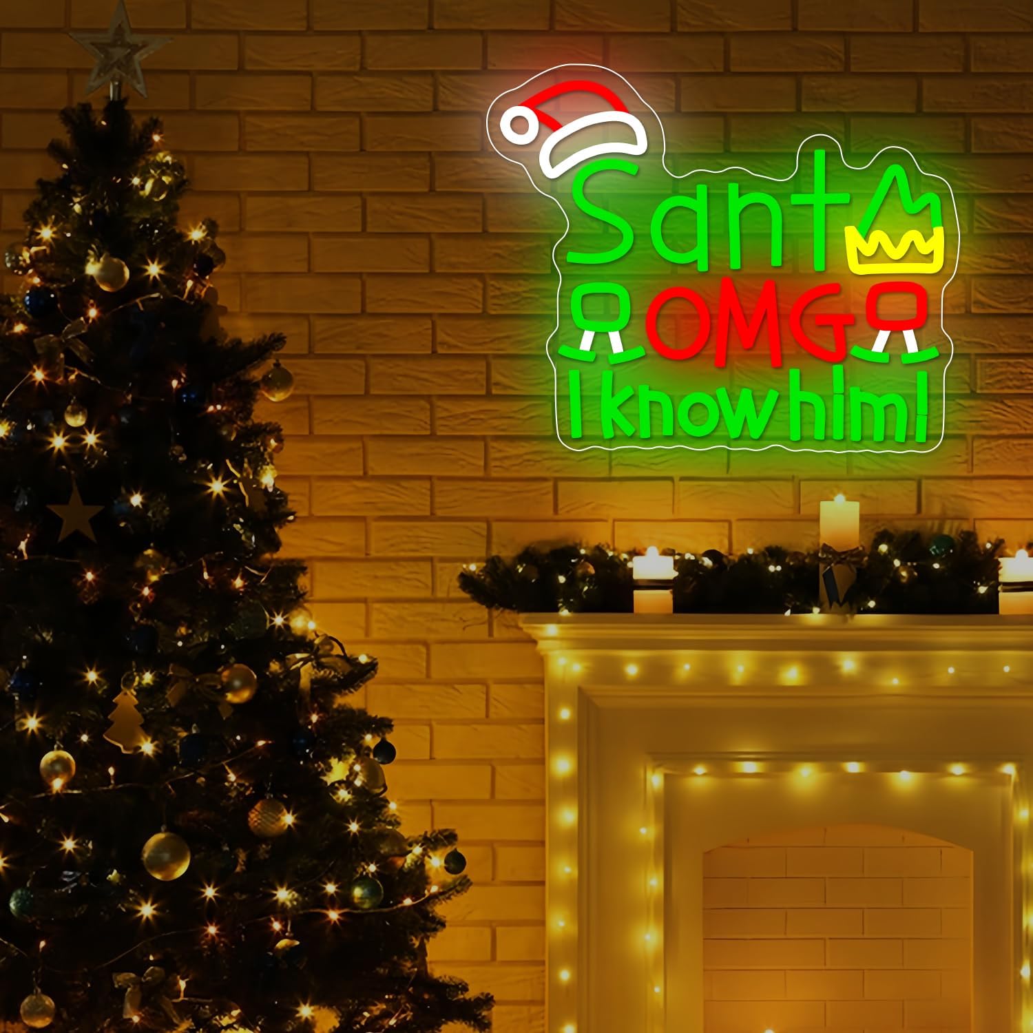 Insegna al Neon USB 'Santa OMG - Santa'S Elves Holiday Lighting & Decor Llc recensione e prezzo