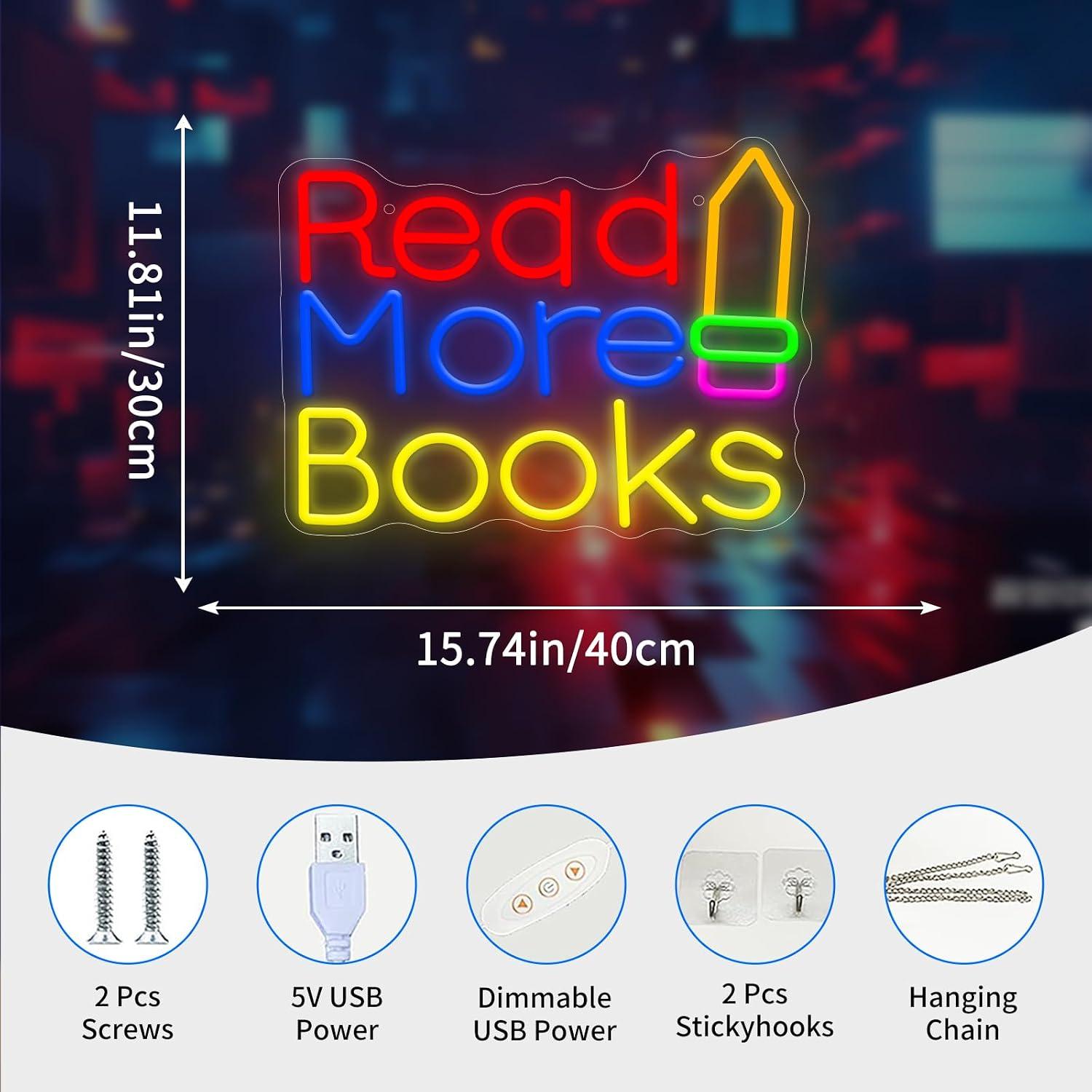 Insegna al neon 'Leggi Più Lib - Lighting Decor And More recensione e prezzo