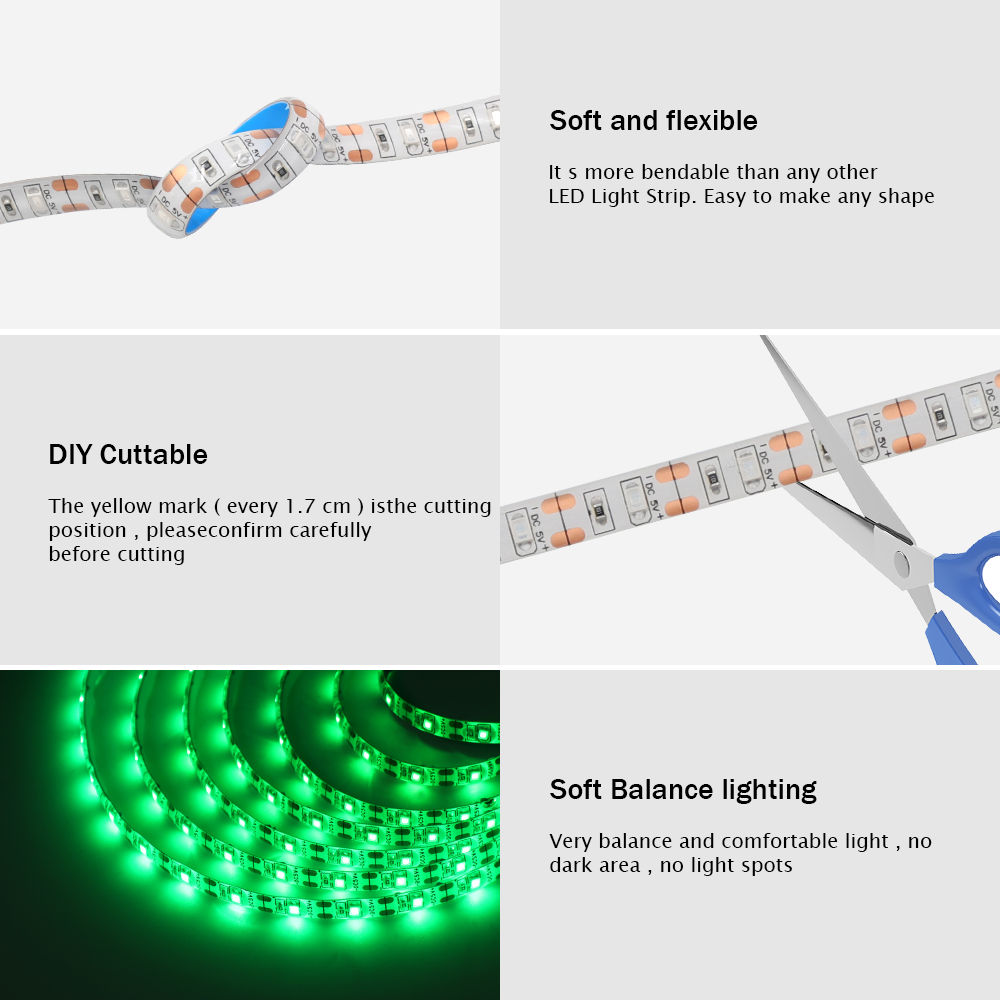 Strisce LED USB DC 5V 2835 bia - Lighting Decor And More recensione e prezzo
