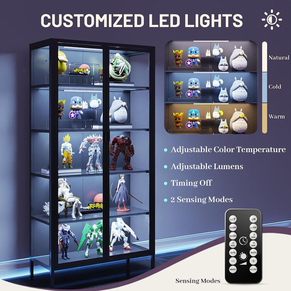 Vetrina alta in vetro con luci - Lighting & Home Decor Studio Photos recensione e prezzo