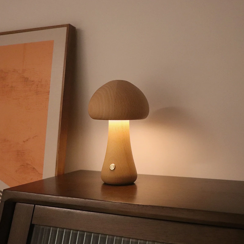 Lampada da comodino in legno c - Mushroom Table Lamp recensione e prezzo