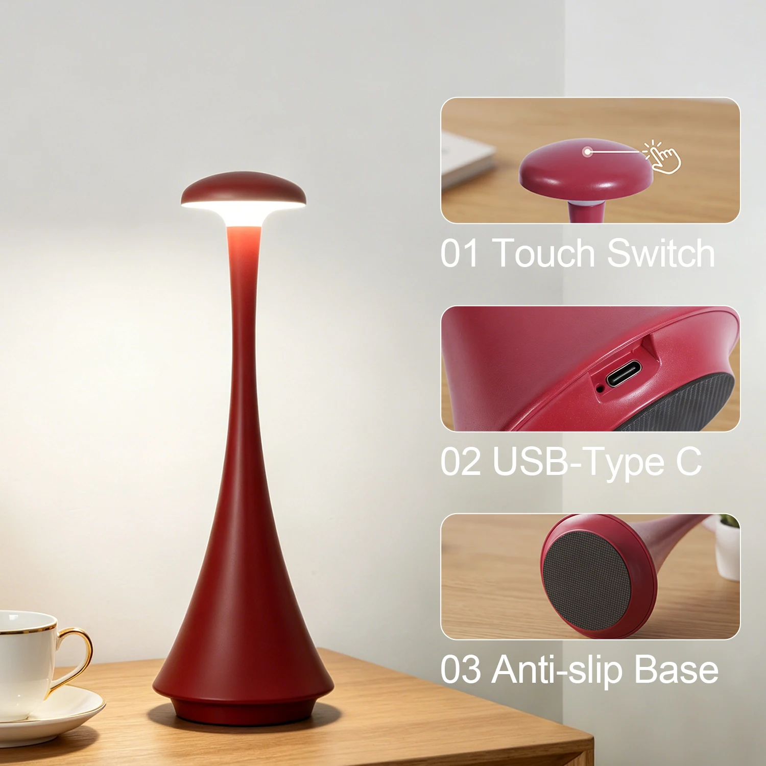 Lampada da Tavolo a Forma di F - Mushroom Table Lamp recensione e prezzo