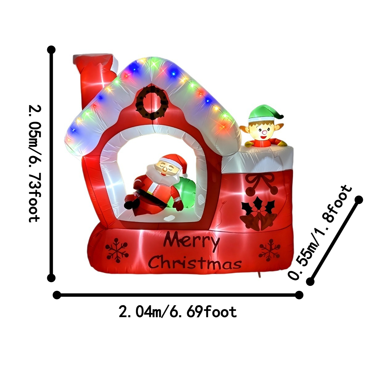 Decorazioni Natalizie Gonfiabi - Santa'S Elves Holiday Lighting & Decor Llc recensione e prezzo