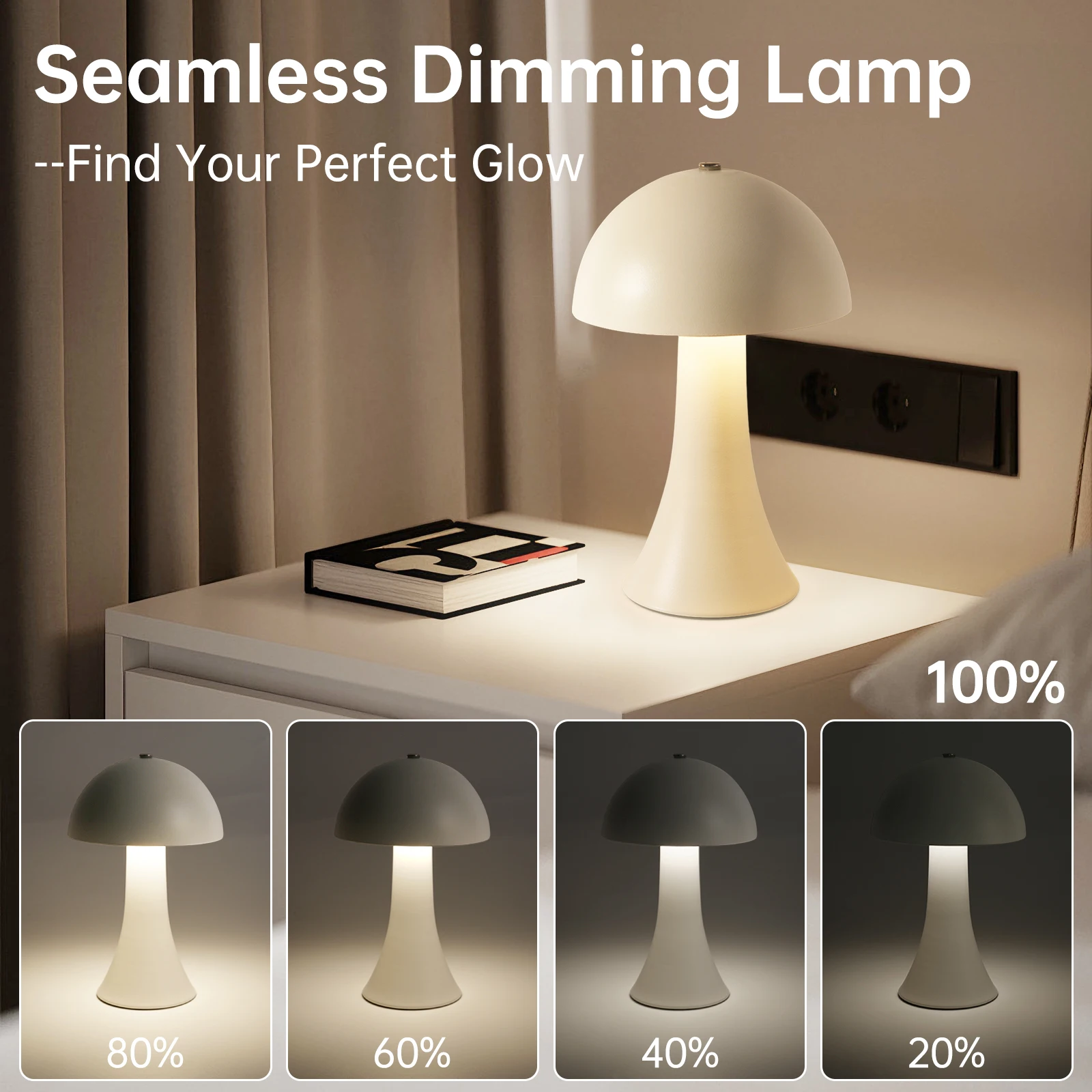 Lampada da Tavolo LED Ricarica - Mushroom Table Lamp recensione e prezzo