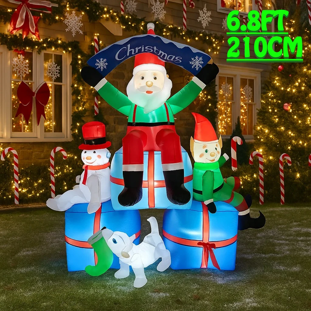 2.1M/6.8FT Pupazzo di neve Bab - Santa'S Elves Holiday Lighting & Decor Llc recensione e prezzo