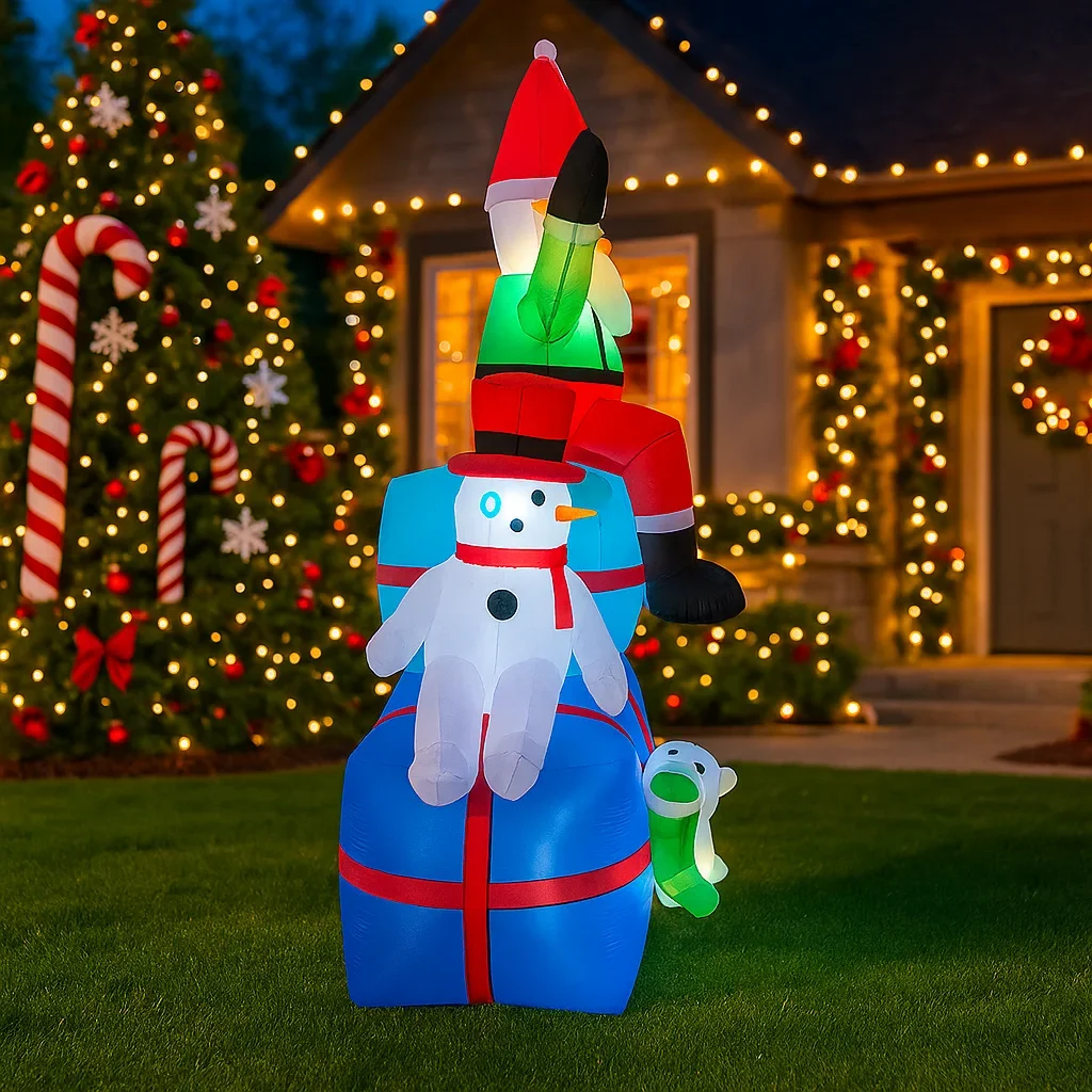 2.1M/6.8FT Babbo Natale Pupazz - Santa'S Elves Holiday Lighting & Decor Llc recensione e prezzo