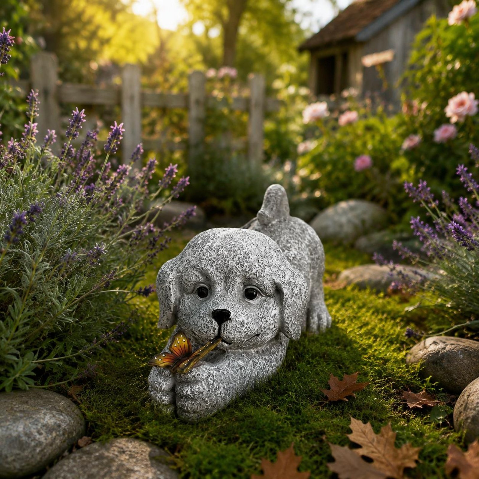 Statua di cane solare in resin - Yard Lighting Decor recensione e prezzo
