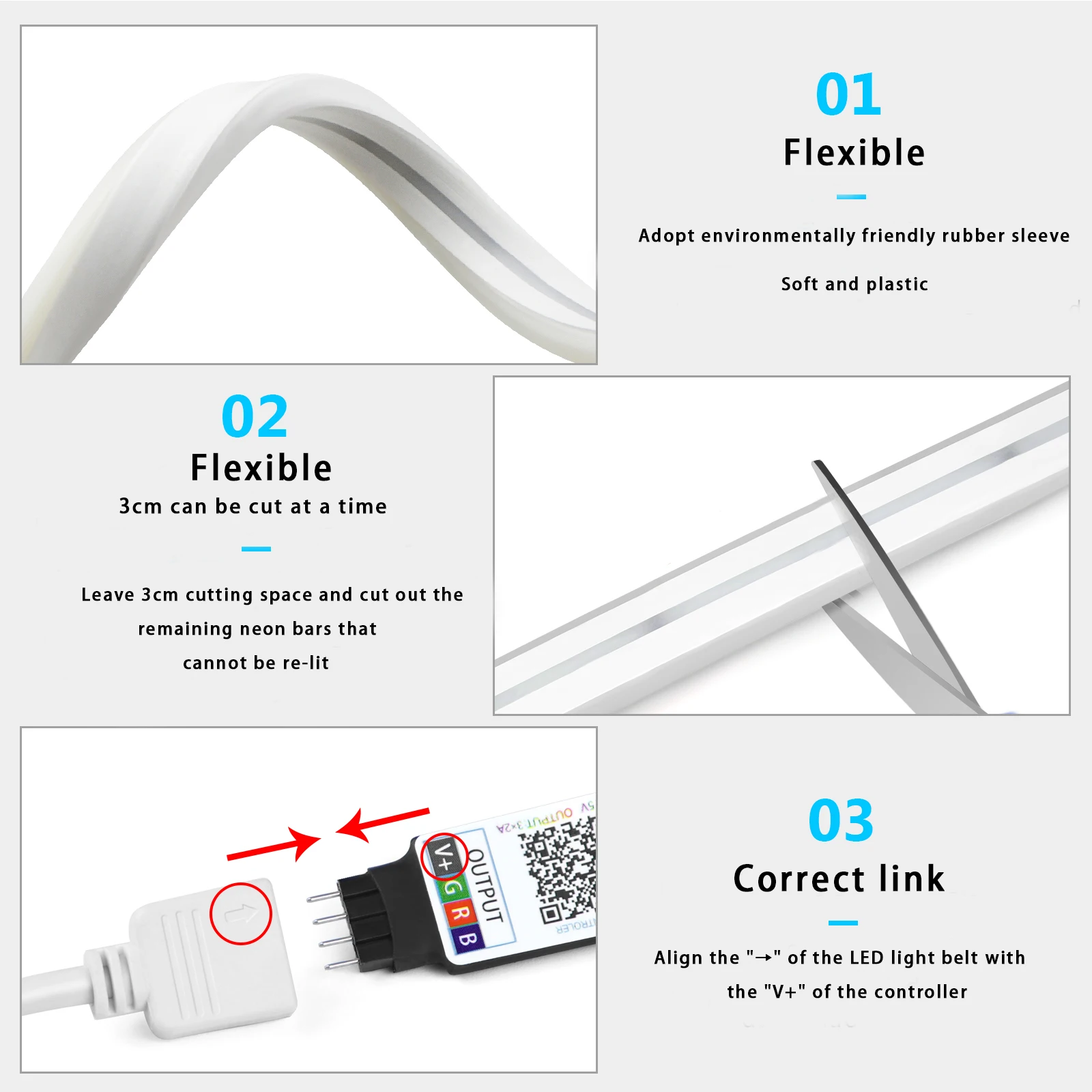 1-5m RGB LED Neon Strip Light  - Lighting Decoration For Home recensione e prezzo